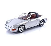 Porsche 911 (964) Carrera 4 Targa 1991 Argento Modellino 1:18 Norev
