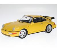 Porsche 911 964 Turbo 1990 giallo modello di auto 155069100 Minichamps 1:18