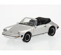 Porsche 911 Carrera 3.2 convertibile argento modello di auto 452671000 Schuco 1: