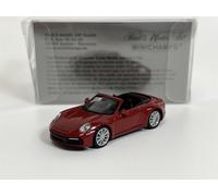 Porsche 911 Carrera 4S Cabriolet 2019 Rosso 1:87 Scala Minichamps 870068332