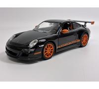 Porsche 911 GT3 RS 2007 Arancione Con Strisce E Cerchi Neri 1:24 Welly 22495
