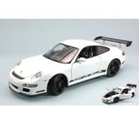 Porsche 911 Gt3 Rs 2007 White With Black Strips 1:18 Model 8015W WELLY