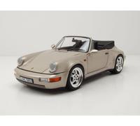 Porsche 911 Turbo Look Cabrio 1992 Argento Norev 1:18 Modello Auto Die-Cast