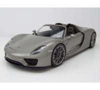 Porsche 918 Spyder Cabrio 2012 Grigio Modellino 1:18 Welly