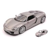 Porsche 918 Spyder Hard Top 2013 Silver 1:24 Model 24055HGY WELLY