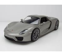 Porsche 918 Spyder Hardtop 2012 Grigio Modellino 1:18 Welly