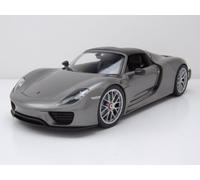 Porsche 918 Spyder Hardtop Weissach 2012 Modello Auto 1:18 Welly Grigio/Nero