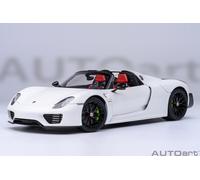 Porsche 918 Spyder Weissach Pacchetto 2013 Modellino Auto Bianca 1:18 Autoart