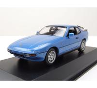 Porsche 924 1976 Modellino Auto Blu Metallico 1:43 Maxichamps