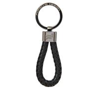 Porsche Design Keyring Leather Cord OKY08807-001 - Black Woven Leather Loop