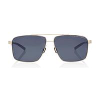 Porsche Design P8944 Occhiali Da Sole Unisex Oro Squadrato Blu 62mm