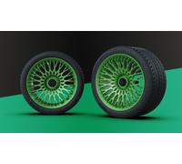 Porsche GT3 RS (992.1) Brixton forged TR20 mnblk rims 20"/21" 1:24 Tamiya