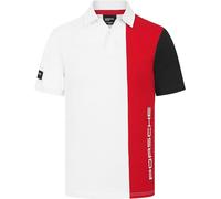 Porsche Motorsport Ufficiale Squadra Righe Maglia Polo Bianco Rosso