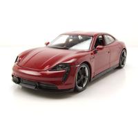 Porsche Taycan Turbo S Rosso Modellino Auto 1:24 Welly