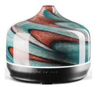 Porseme Diffusore di aromi, 500 ml, diffusore di vetro soffiato a mano, per oli essenziali, umidificatore a ultrasuoni, silenzioso, 7 tipi di colori di luce LED, ultime 15-21 ore, senza BPA per