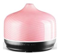 Porseme Diffusore di aromi, 500 ml, diffusore di vetro soffiato a mano, per oli essenziali, umidificatore a ultrasuoni, silenzioso, 7 tipi di colori di luce LED, ultime 15-21 ore, senza BPA per casa