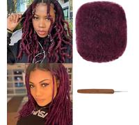 PORSMEER Afro Kinky Curl Bulk capelli veri, 20 cm, 30 g, confezione da 100% capelli veri per dreadlocks & Loc Extension Faux locs intrecciati, Twist Afro Kinky Bulk capelli umani possono colorare e