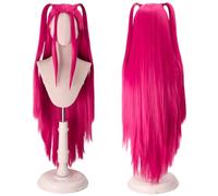 PORSMEER Parrucca da cacciatore di demoni per cosplay anime Zoey Mira parrucche lunghe e lisce, accessori per capelli da donna (cacciatore di demoni-Mira)