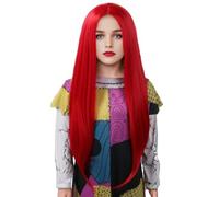 PORSMEER Parrucca da donna lunga liscia parrucca diritta per donne/ragazze parrucca sintetica partenza/costume Wig (rosso)