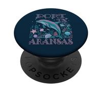 PORT ARANSAS TX DOLPHIN SOUVENIR DA SPIAGGIA COLORATO PopSockets PopGrip Adesivo
