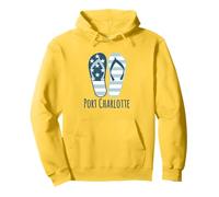 Port Charlotte Beach - Infradito con motivo nautico costiero patriottico Felpa con Cappuccio