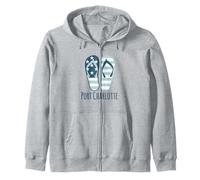 Port Charlotte Beach - Infradito con motivo nautico costiero patriottico Felpa con Cappuccio
