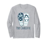Port Charlotte Beach - Infradito con motivo nautico costiero patriottico Maglia a Manica