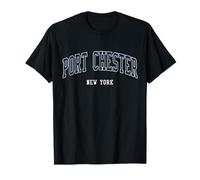 Port Chester New York Vintage Athletic College Stile Maglietta