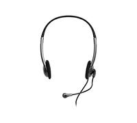 Port Connect - Cuffie stereo con microfono jack da 3,5 mm, colore: Nero