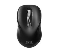 Port Connect - Mouse per PC Pro wireless, 2,4 GHz, Bluetooth, ricaricabile, USB-C silenzioso, 6 pulsanti, colore: Nero