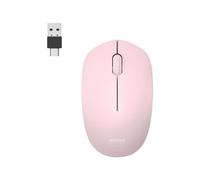Port Connect Mouse Wireless PC Wireless 2.4 GHz Collection 2 per Computer - sensore Ottico 1600 dpi - 3 Pulsanti - Compatto. ambidestro e Silenzioso Blush Rosa