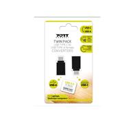 Port Designs 900142 Cambio di genere del cavo USB-C USB-A Nero - Nouvo