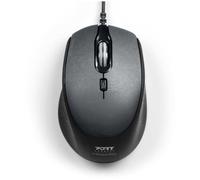 Port Designs 900711-B Ratón Ottico Silenzioso USB-A USB-C 3600 DPI Nero