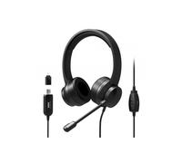 Port Designs 901605 Cuffie cablate con archetto USB Type-A Nero - Nouvo