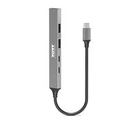 Port Designs Hub USB-c con 4 porte USB + 1 porta di ricarica 100 W, 5 gbps 5 in 3