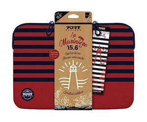 PORT DESIGNS LA Mariniere - Custodia per PC da 15,6 pollici, colore: Rosso e Blu