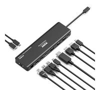 Port Designs PORT Connect 901906V2 hub di interfaccia USB tipo-C 10000 Mbit/s Nero (DOCKING STATION TYPE C - 1 X 4K - PRO V2)