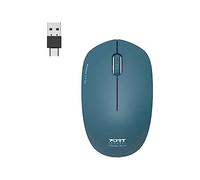 Port Designs Porta Connect Mouse Wireless pc Wireless 2.4 GHz Collezione 2 per Computer - sensore Ottico 1600 dpi - 3 Pulsanti - Compatto, ambidestro e Silenzioso Zaffiro Blu Scuro