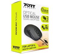 PORT DESIGNS - Pro Mouse 900400-p Nero, Mouse Ottico Usb