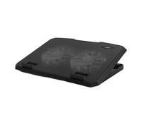 PORT, Supporto ergonomico ventilato regolabile per notebook da 17 pollici, Nero