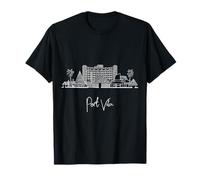 Port Vila Vanuatu Skyline Viaggio Souvenir Bianco Cityscape Maglietta