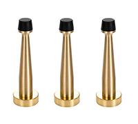 Porta, 1pcs,Fermaporta Lungo in Ottone con Parte Superiore in paraurti fonoassorbente, Protegge mobili e pareti dalle Porte Che sbattono(80mm)