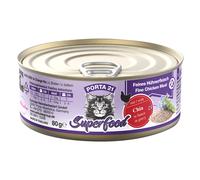 Porta 21 Superfood 6 x 80 g Alimento umido per gatti - Pollo con Semi di Chia