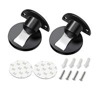 Porta 2pcs，Fermaporta pesante in acciaio inossidabile spazzolato montato a pavimento, con viti e nastro adesivo 3M for evitare che la porta o la parete sbattano o si ammaccano(Black)