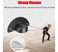 Porta 2pcs,Fermaporta pesante in acciaio inossidabile spazzolato montato a pavimento, con viti e nastro adesivo 3M for evitare che la porta o la parete sbattano o si ammaccano(Black)