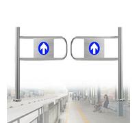 Porta a battente a 90° in acciaio inossidabile, barriera di ingresso unidirezionale per supermercati, biblioteche e negozi al dettaglio - Soluzione per il controllo degli accessi in metallo