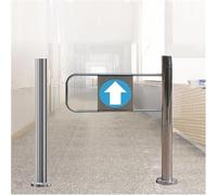 Porta a battente automatica a una via, barriera di sicurezza in metallo a molla, apertura a 90°, per supermercati, biblioteche, negozi panoramici, dimensioni 75 x 100 cm
