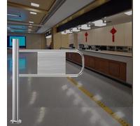 Porta a battente automatica in acciaio inox, cerniera di sicurezza a molla per negozi, mercati e centri commerciali (sinistra 85 x 100 cm) - soluzione di ingresso per aree ad alto traffico