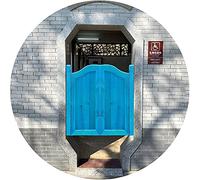 Porta a battente blu personalizzata per caffè, porta in legno per esterni con cerniera automatica per ingresso cucina isolamento cortile dimensioni 110 x 70 cm perfetta per la decorazione della casa.