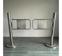 Porta a battente del supermercato dell'acciaio inossidabile, portone pedonale bidirezionale aperto a 180° manuale per le biblioteche & i negozi scenici, soluzione durevole dell'entrata di 160cm/63in